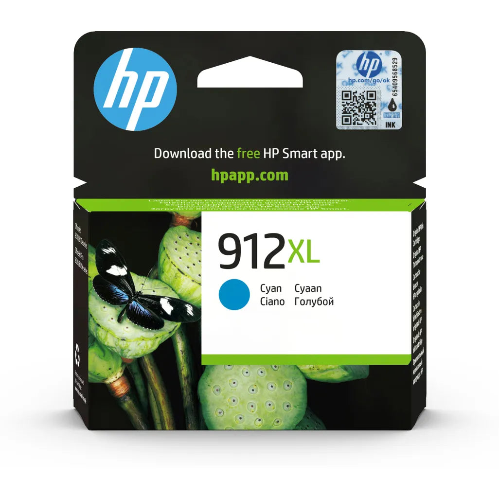 HP 912XL High Yield Cyan Original Ink Cartridge SKU 3YL81AE