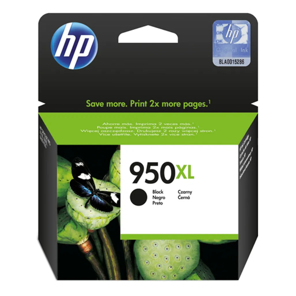 HP 950XL High Yield Black Original Ink Cartridge (CN045AE) - SKU: CN045AE