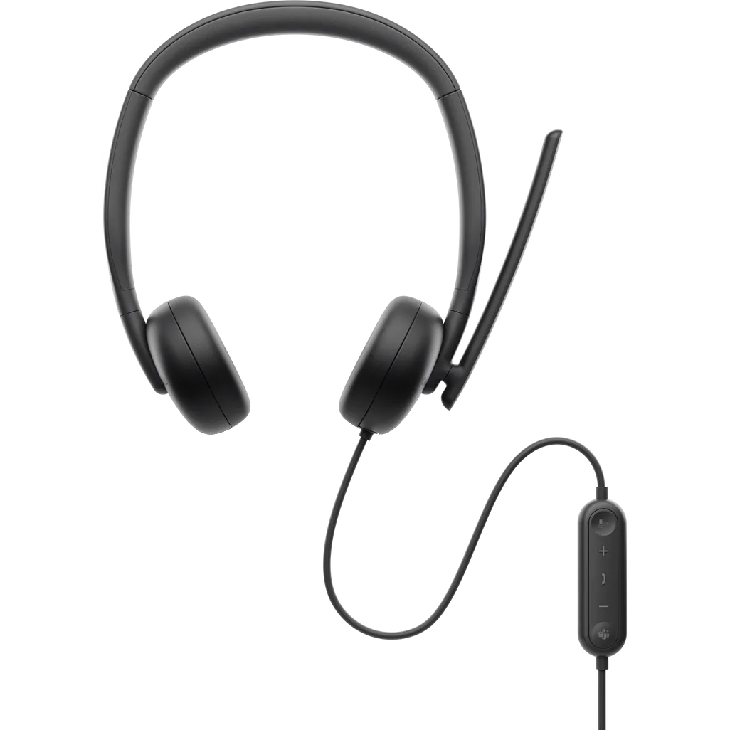 Dell Wired Headset WH3024 USB-C On-Ear Headset with AI Noise-Cancelling Mic 520-BBDH