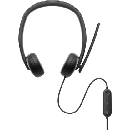 Dell Wired Headset WH3024 USB-C On-Ear Headset with AI Noise-Cancelling Mic 520-BBDH