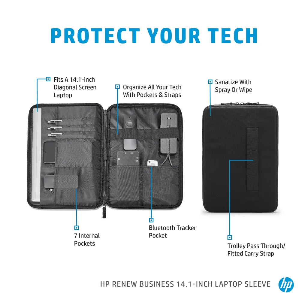 HP Renew Business 14.1" Laptop Bag – Black SKU:  3E5F9AA