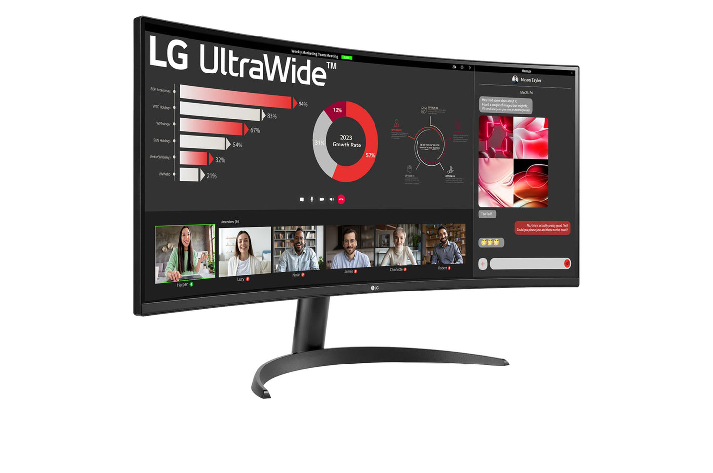 LG UltraWide 34" VA QHD Curved Monitor SKU: 34WR50QK-B.AFB