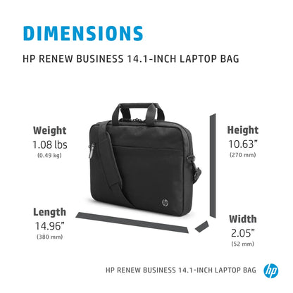 HP Renew Business 14.1" Laptop Bag – Black SKU:  3E5F9AA
