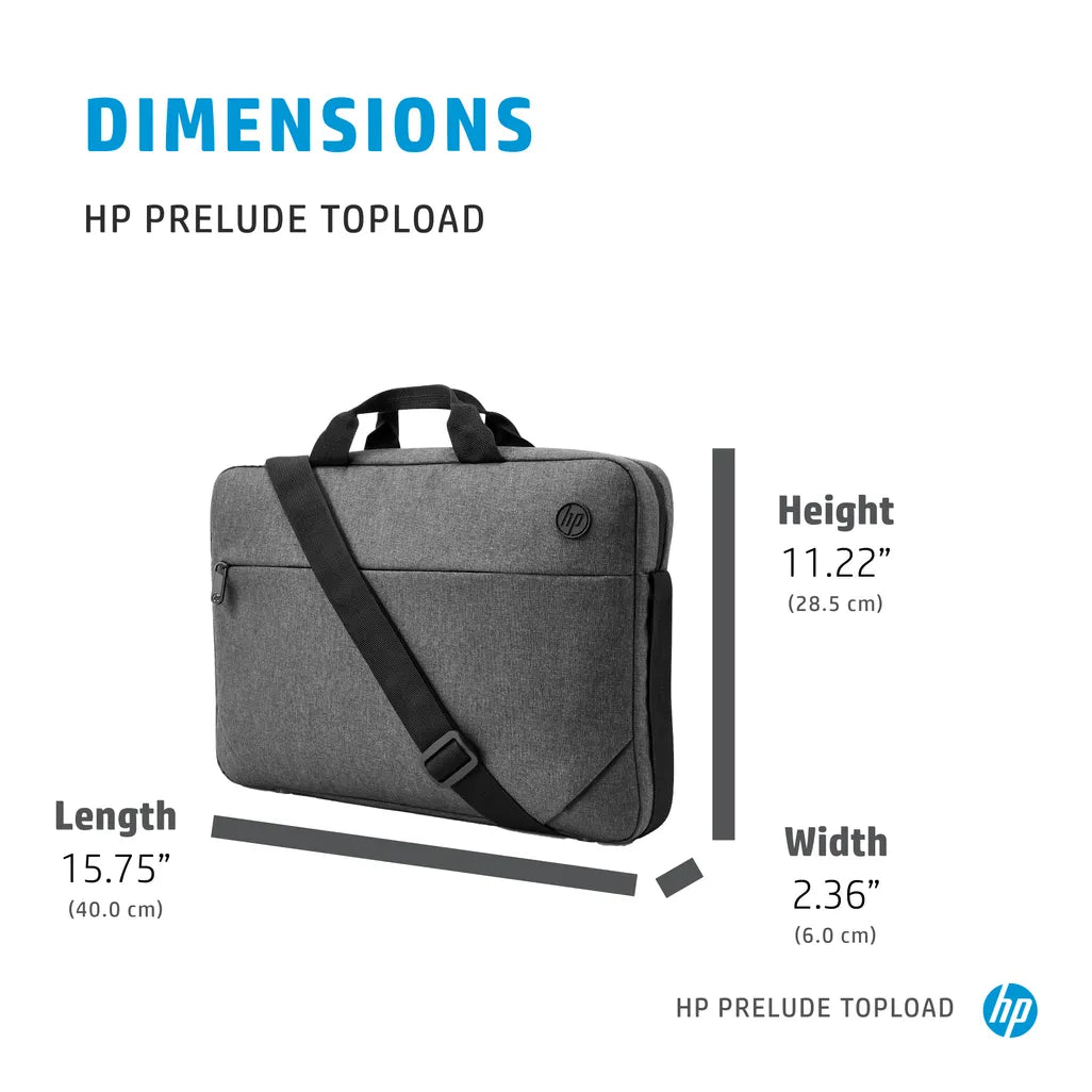 HHP Prelude 15.6" Top Load Laptop Bag – Grey/Black SKU: 1E7D7AA
