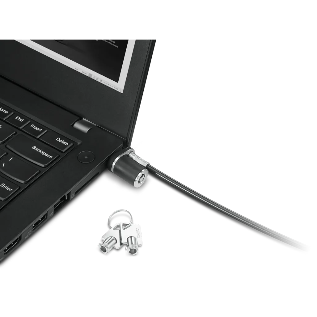Lenovo NanoSaver Essential Keyed Cable Lock – 1.5m, Black, 2 Keys - SKU:4XE1F30276