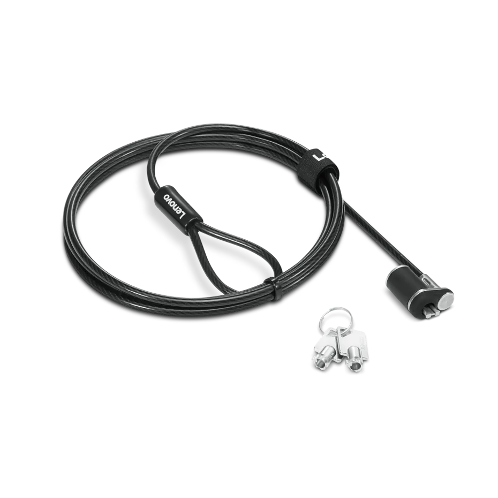 Lenovo NanoSaver Essential Keyed Cable Lock – 1.5m, Black, 2 Keys - SKU:4XE1F30276