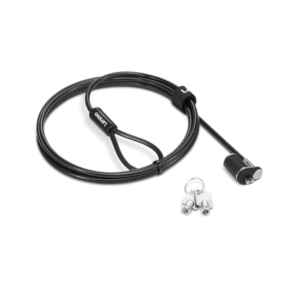 Lenovo NanoSaver Essential Keyed Cable Lock – 1.5m, Black, 2 Keys - SKU:4XE1F30276