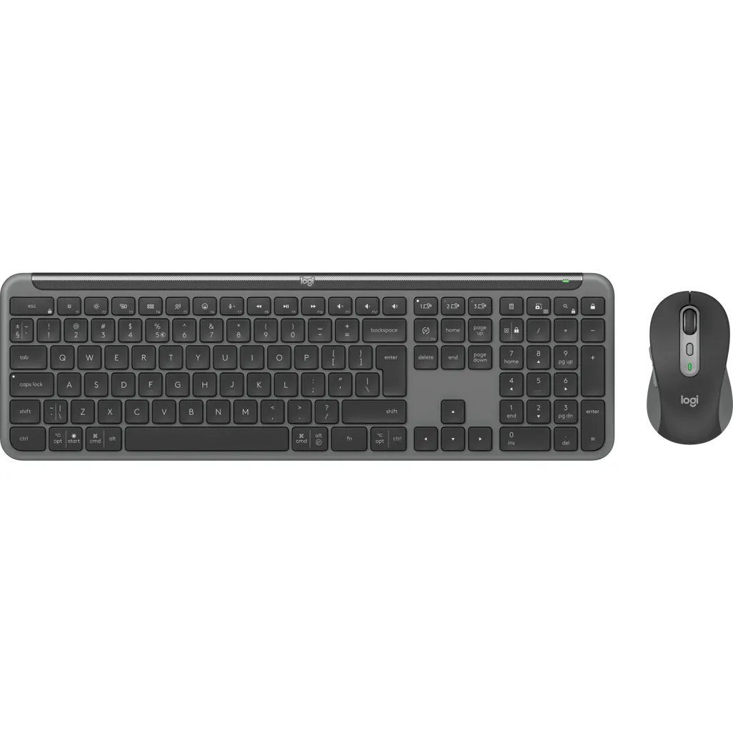 Logitech Signature Slim Combo MK950 Wireless Keyboard & Mouse Graphite - SKU:920-012490