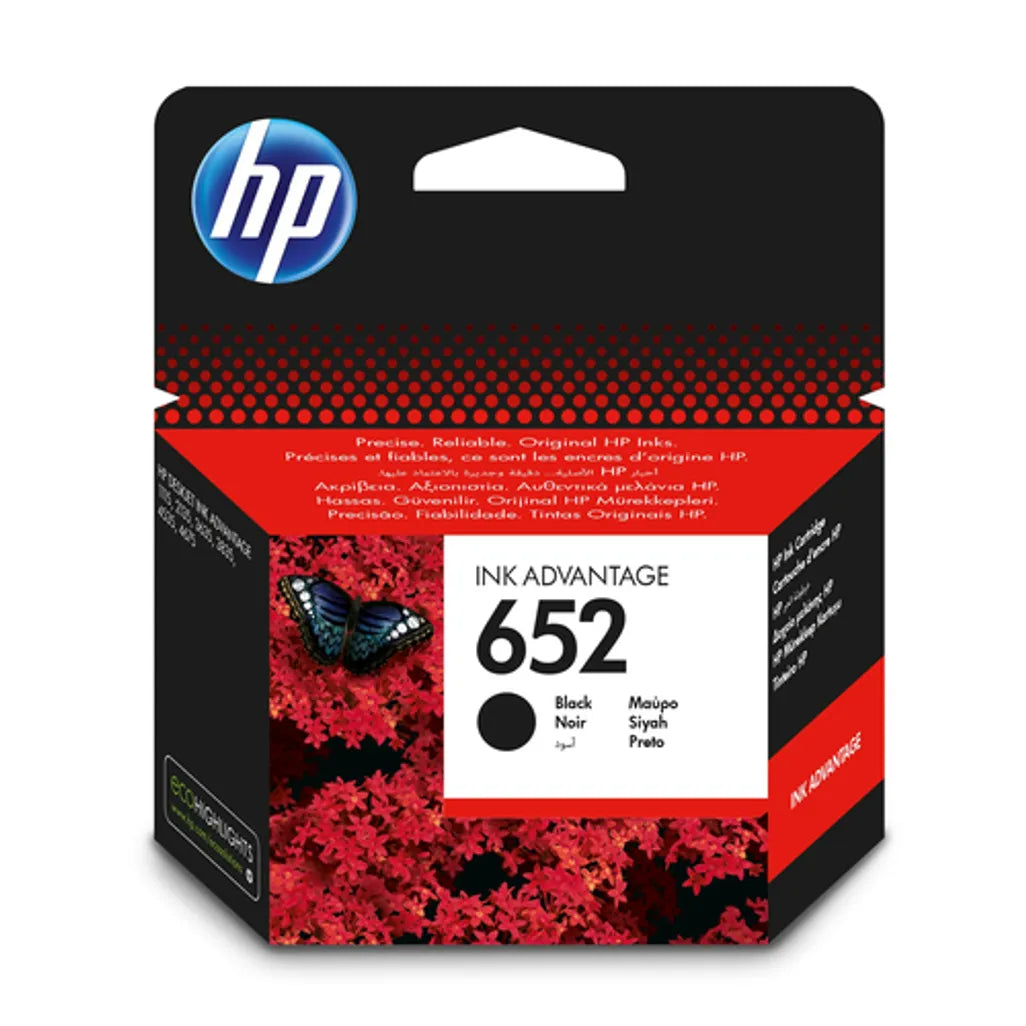 HP 652 Black Ink Cartridge SKU F6V25AE