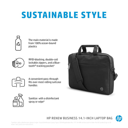 HP Renew Business 14.1" Laptop Bag – Black SKU:  3E5F9AA